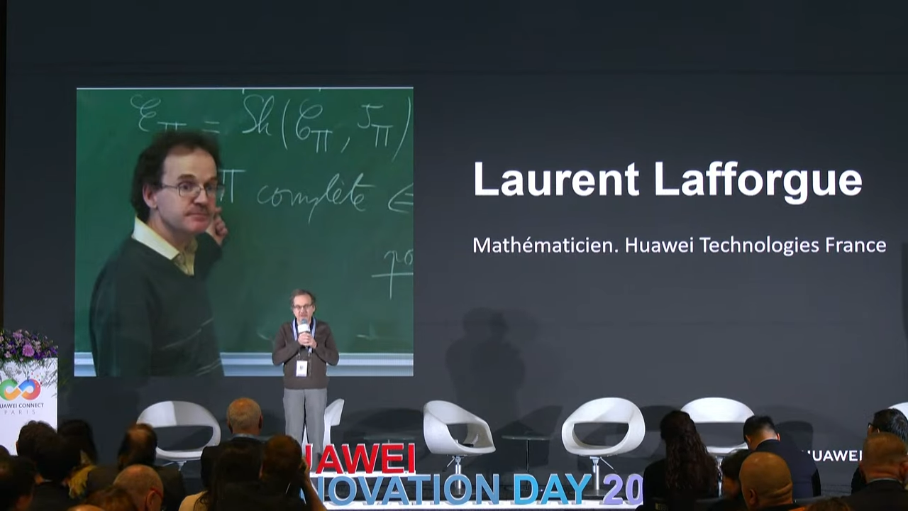 El matemático Laurent Lafforgue durante su intervención en el Huawei Connect 2024. 