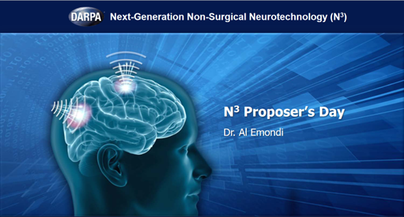 Imagen del proyecto Neurotecnología no invasiva de DARPA. Fuente: DARPA.