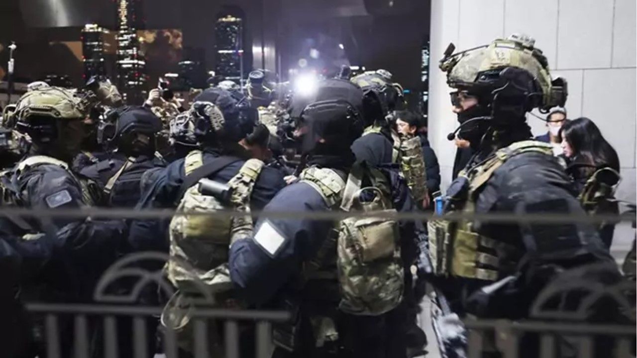 Militares se preparan para entrar en la Asamblea Nacional de Corea del Sur. Foto: YNA/dpa/EuropaPress.
