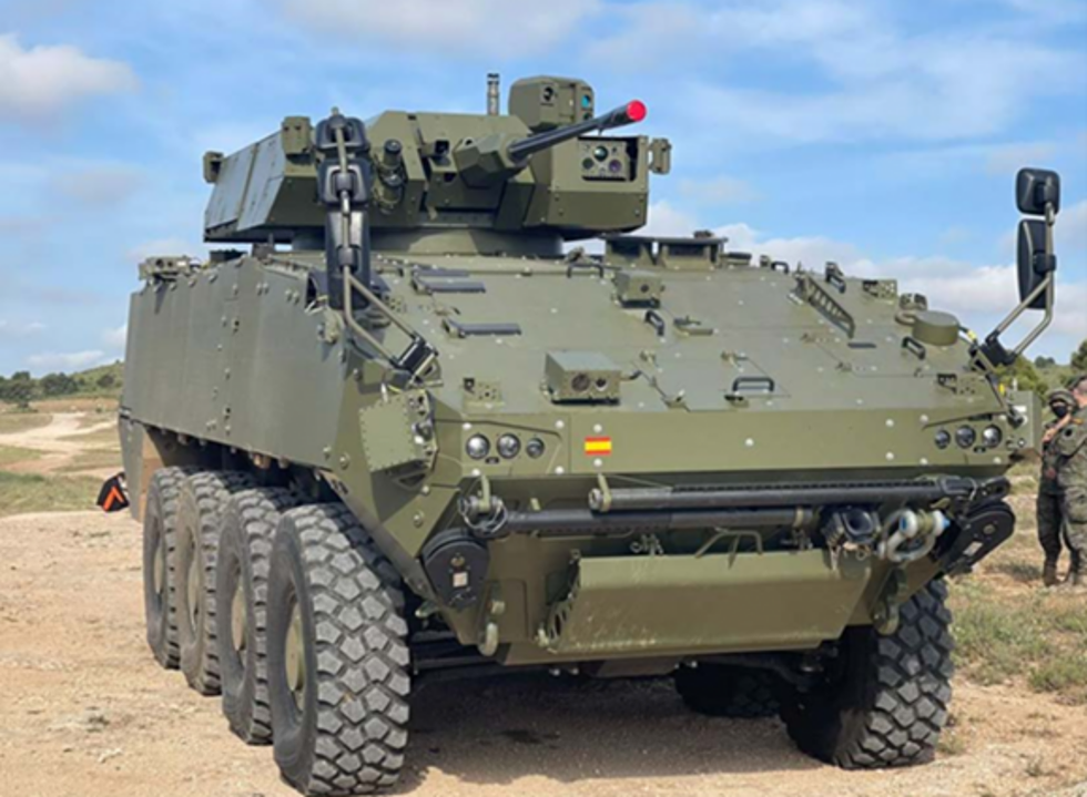 Vehículo de combate sobre ruedas 8x8 Dragón. Foto: Ministerio de Defensa.