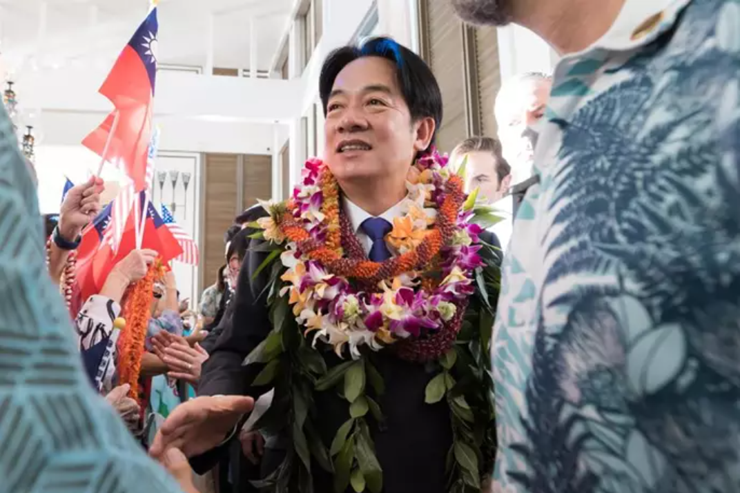 Lai Ching Te, presidente de Taiwán, durante una reciente escala en Hawái| Foto: Europa Press/Contacto/Liu Shu Fu/Taiwan Presidential