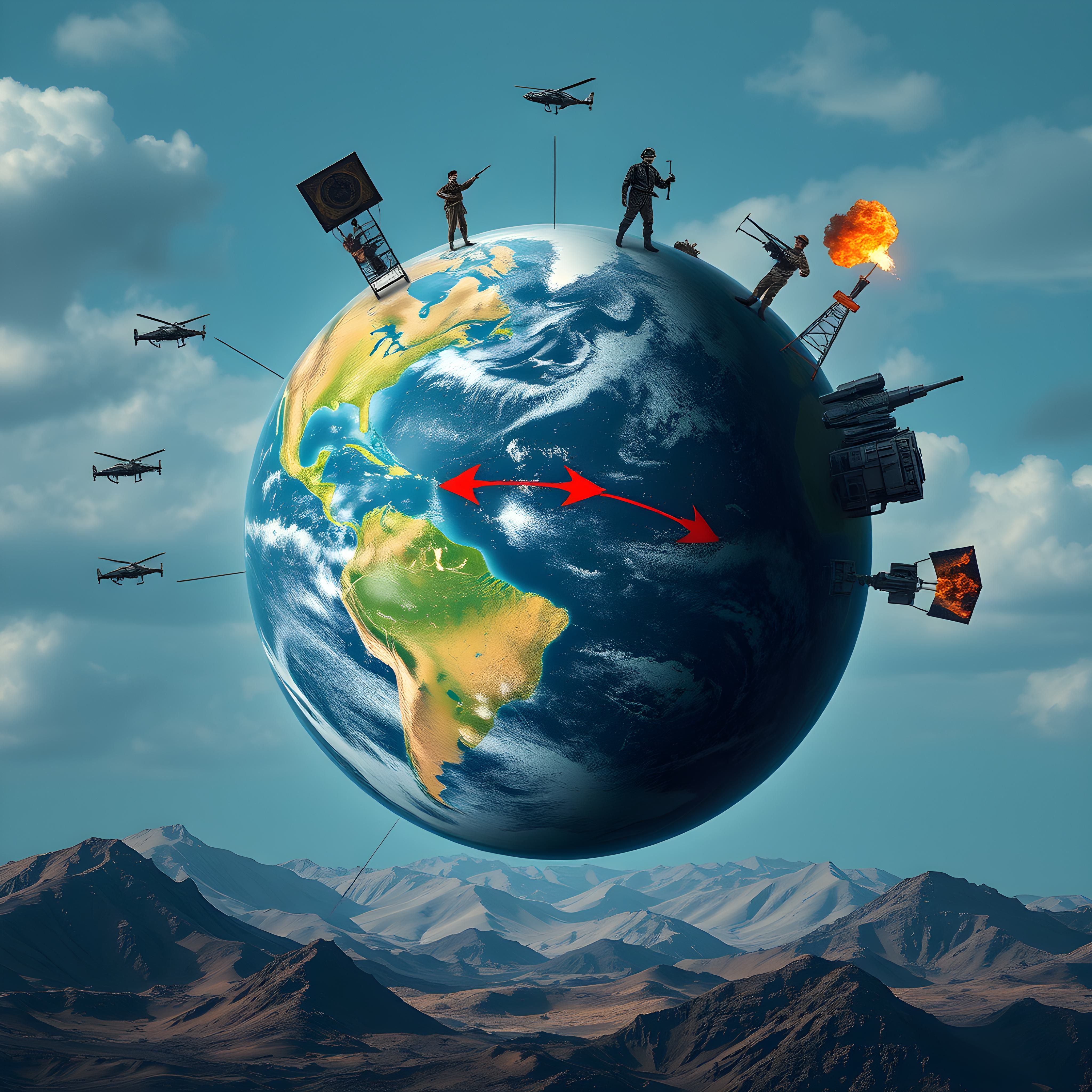 Imagen de la Tierra generada por IA.
