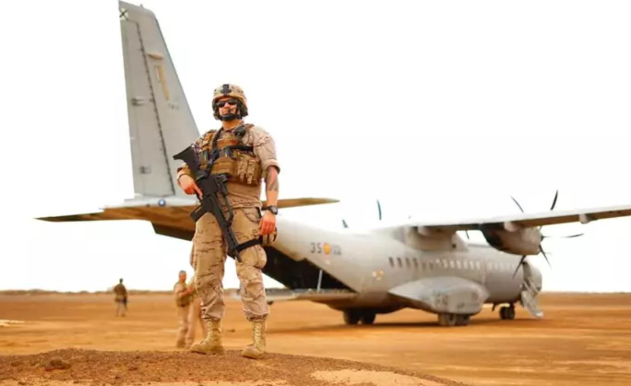 Personal del Escuadrón de Apoyo al Despliegue Aéreo (EADA) del Ejército del Aire y del Espacio | Foto: Estado Mayor de la Defensa