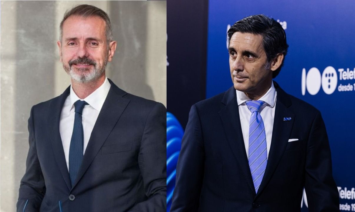 Marc Murtra, a la izquierda, y José María Álvarez-Pallete, a la derecha de la imagen.