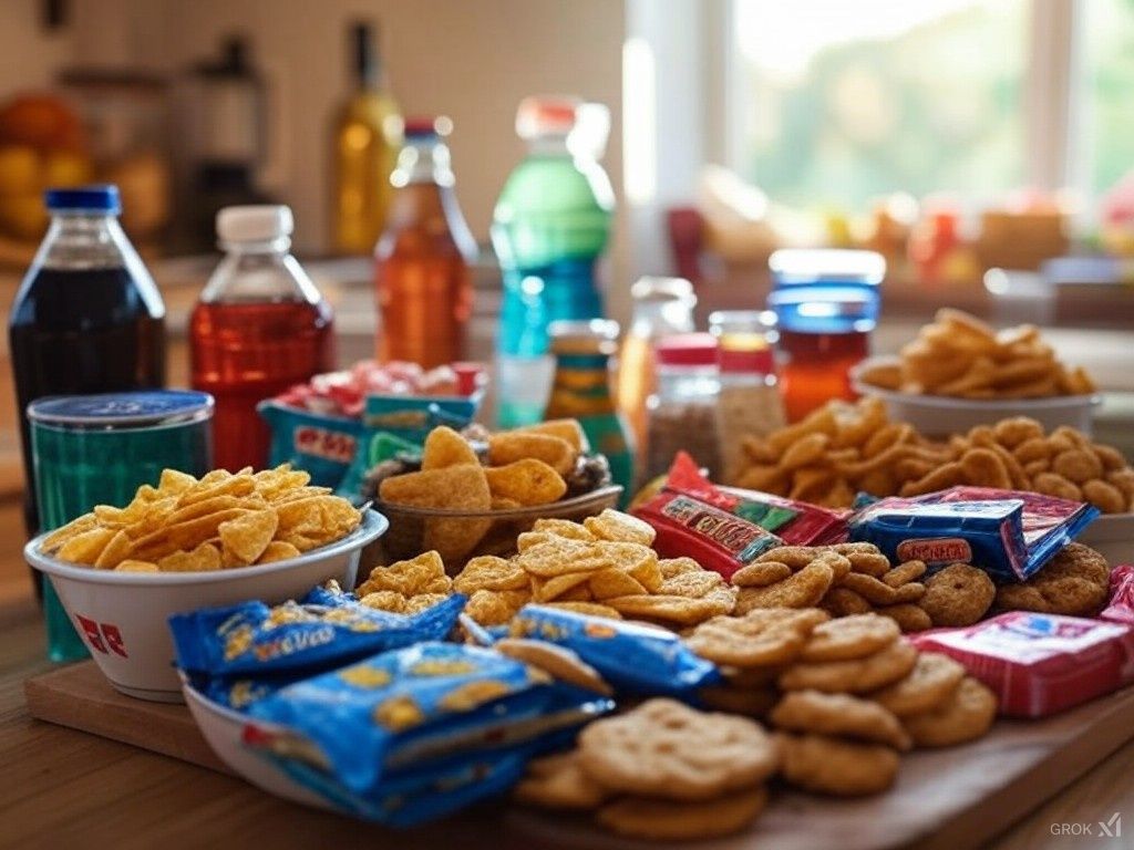 Dulces, snacks, productos grasos, bebidas carbonatadas y alcohol son los productos que más dejan de consumirse cuando se están tomando fármacos para adelgazar. Imagen creada por IA (Grok). Dulces, snacks, productos grasos, bebidas carbonatadas y alcohol son los productos que más dejan de consumirse cuando se están tomando fármacos para adelgazar. Imagen creada por IA (Grok).
