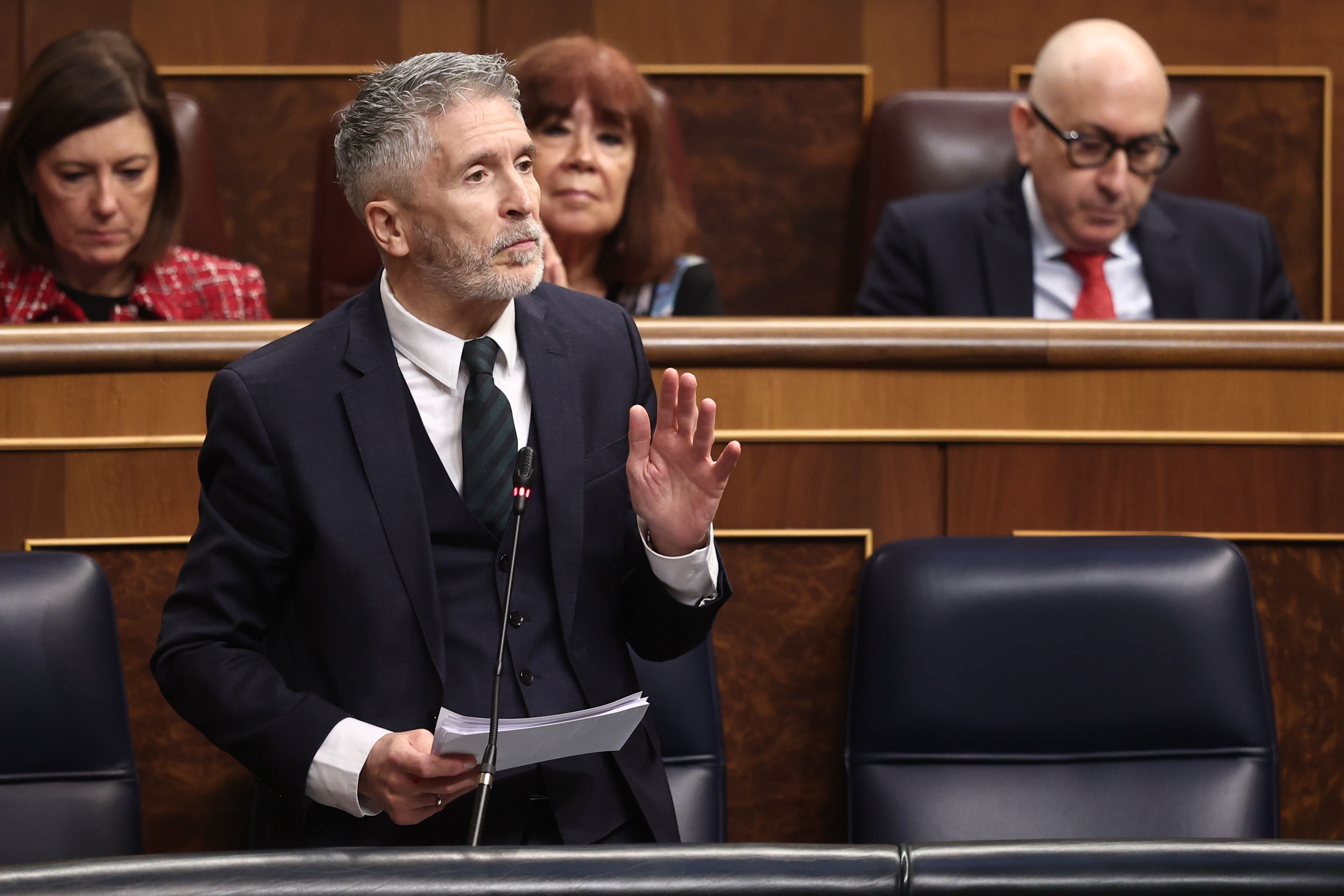 El ministro del interior, Fernando Grande-Marlaska, durante un pleno en el Congreso de los Diputados | Foto: Eduardo Parra/Europa Press