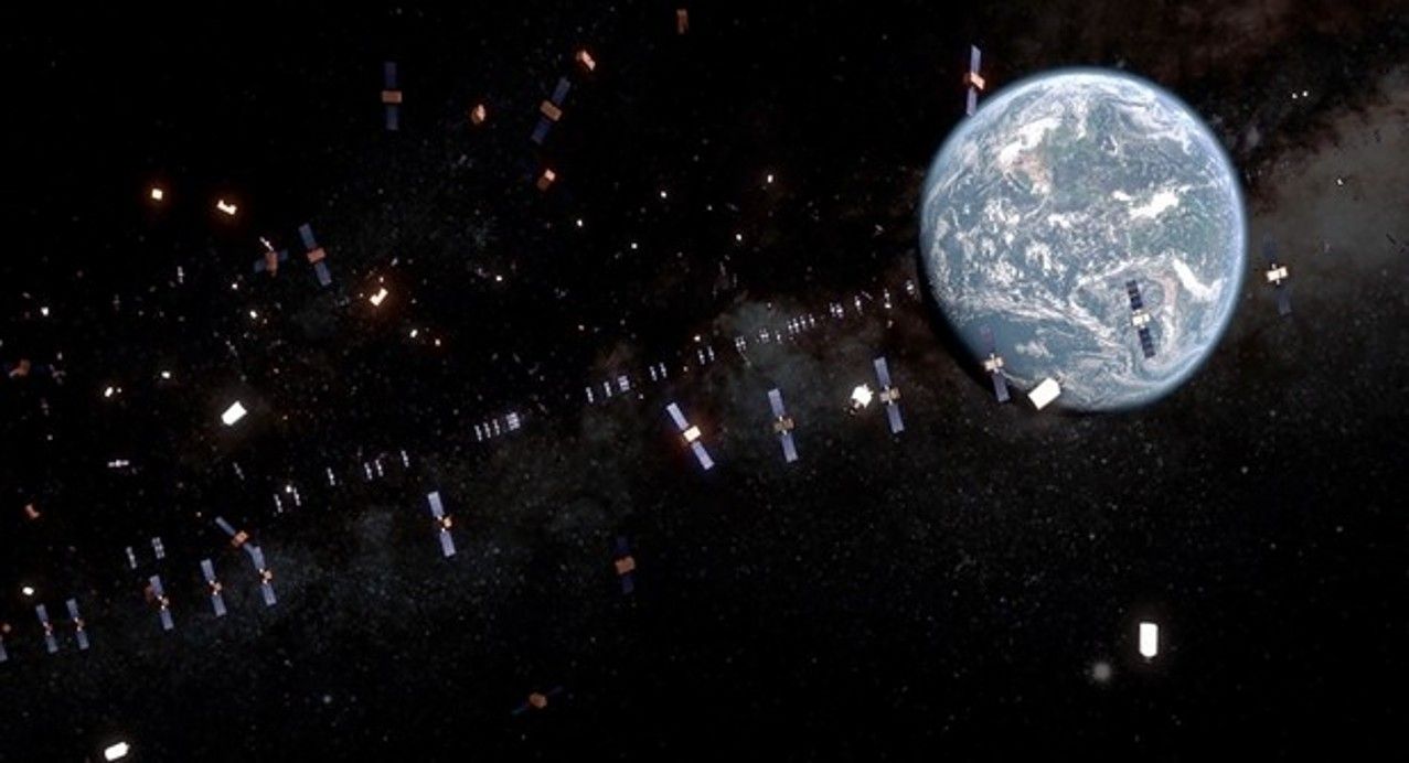 Imagen que muestra el impacto de la basura espacial en la órbita terrestre según datos de la ESA.