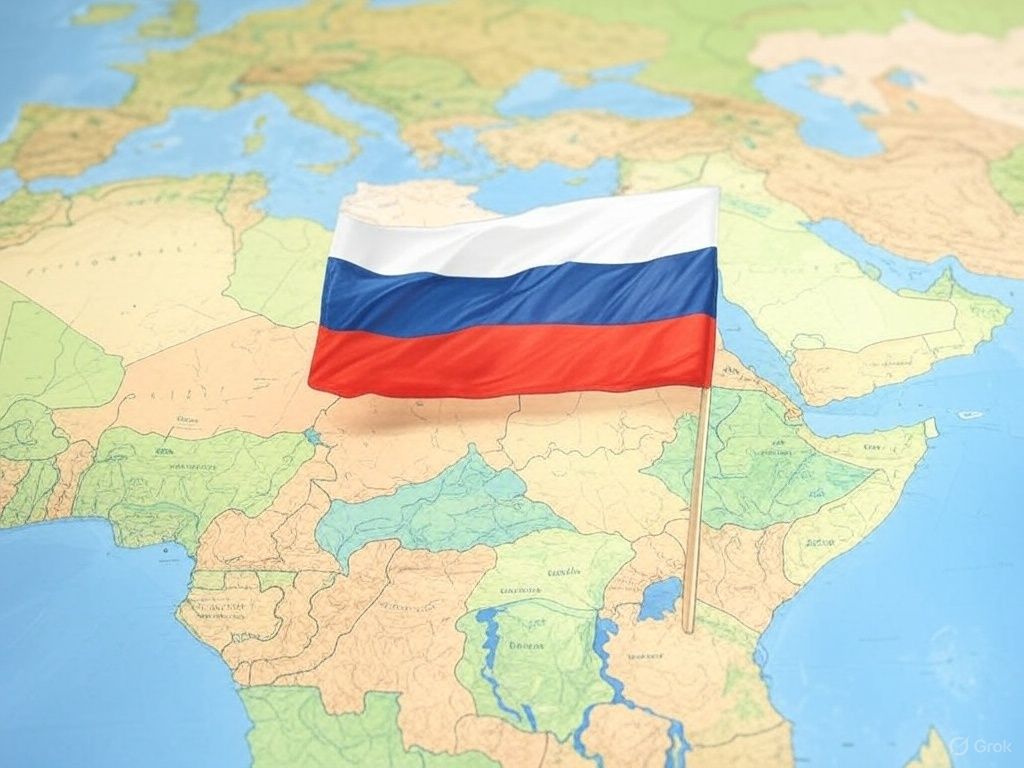 Rusia en África. Imagen creada por IA (Grok 3).