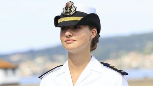 Princesa Leonor, en su primer día en la Escuela Naval Militar. Foto: Casa Real. Princesa Leonor, en su primer día en la Escuela Naval Militar. Foto: Casa Real.
