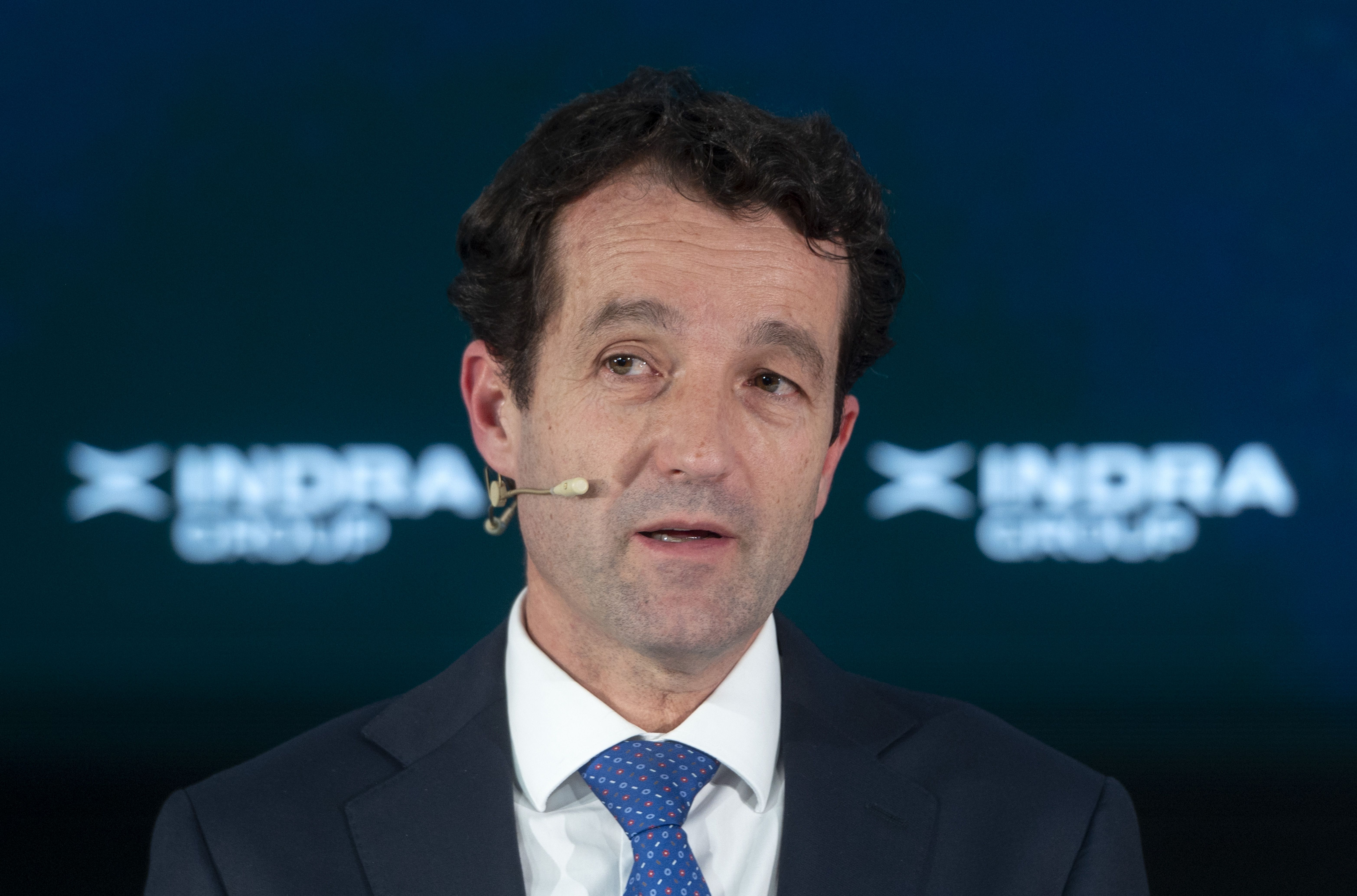 El presidente de Indra Group, Ángel Escribano, durante una rueda de prensa, en la sede de la compañía | Foto: Alberto Ortega/Europa Press