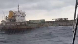 Barco chino sospechoso de la rotura del cable submarino cortado en enero de este año 2025 entre Taiwan y EE.UU.Foto: Administración Costera de Taiwán. Barco chino sospechoso de la rotura del cable submarino cortado en enero de este año 2025 entre Taiwan y EE.UU.Foto: Administración Costera de Taiwán.