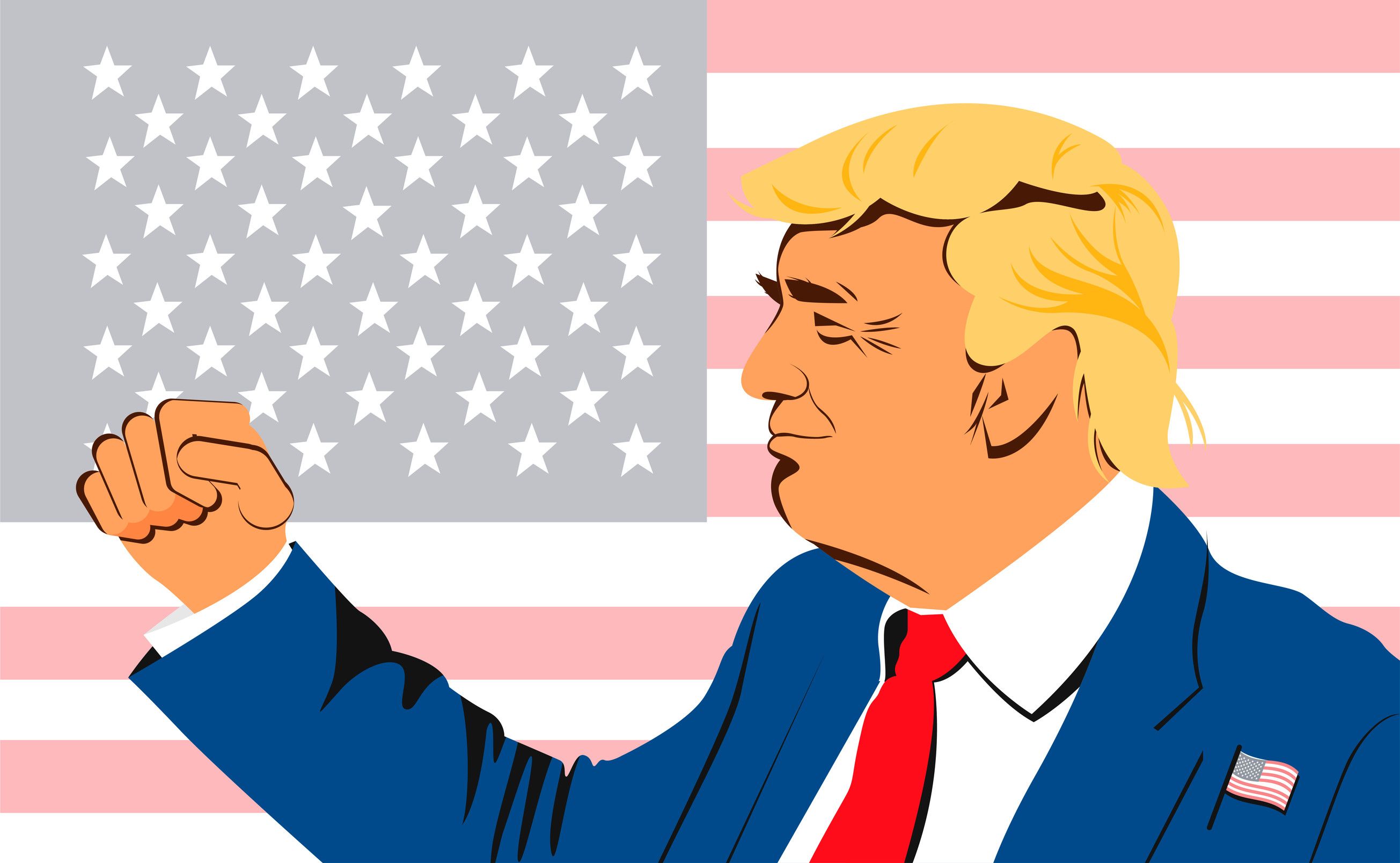 Imagen vectorial de Donald Trump.
