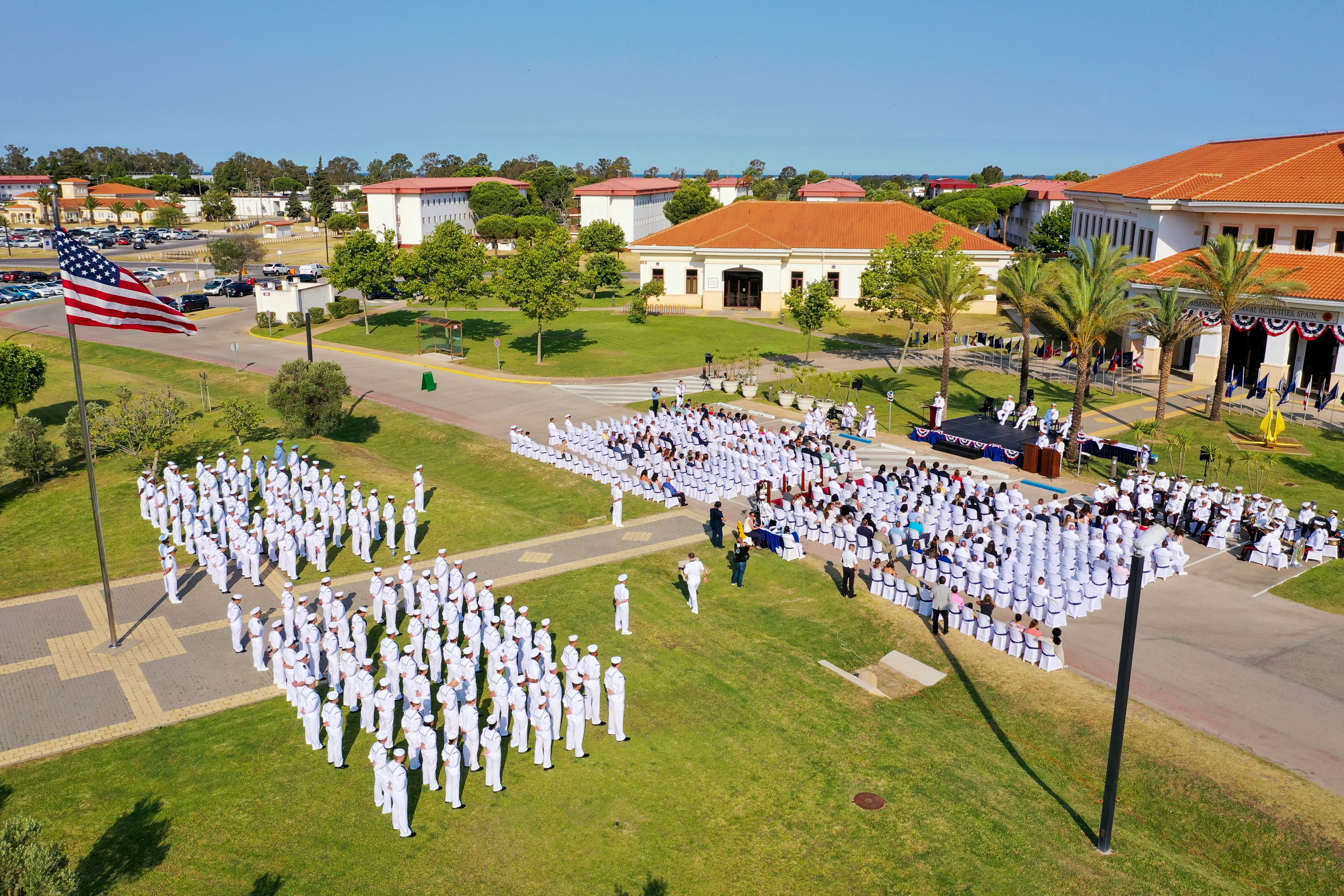 Ceremonia de cambio de Comandante de la Base Naval de Rota. Foto: US Navy.