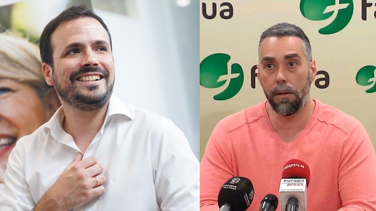 Alberto Garzón y Rubén Sánchez. Fotos EuropaPress.